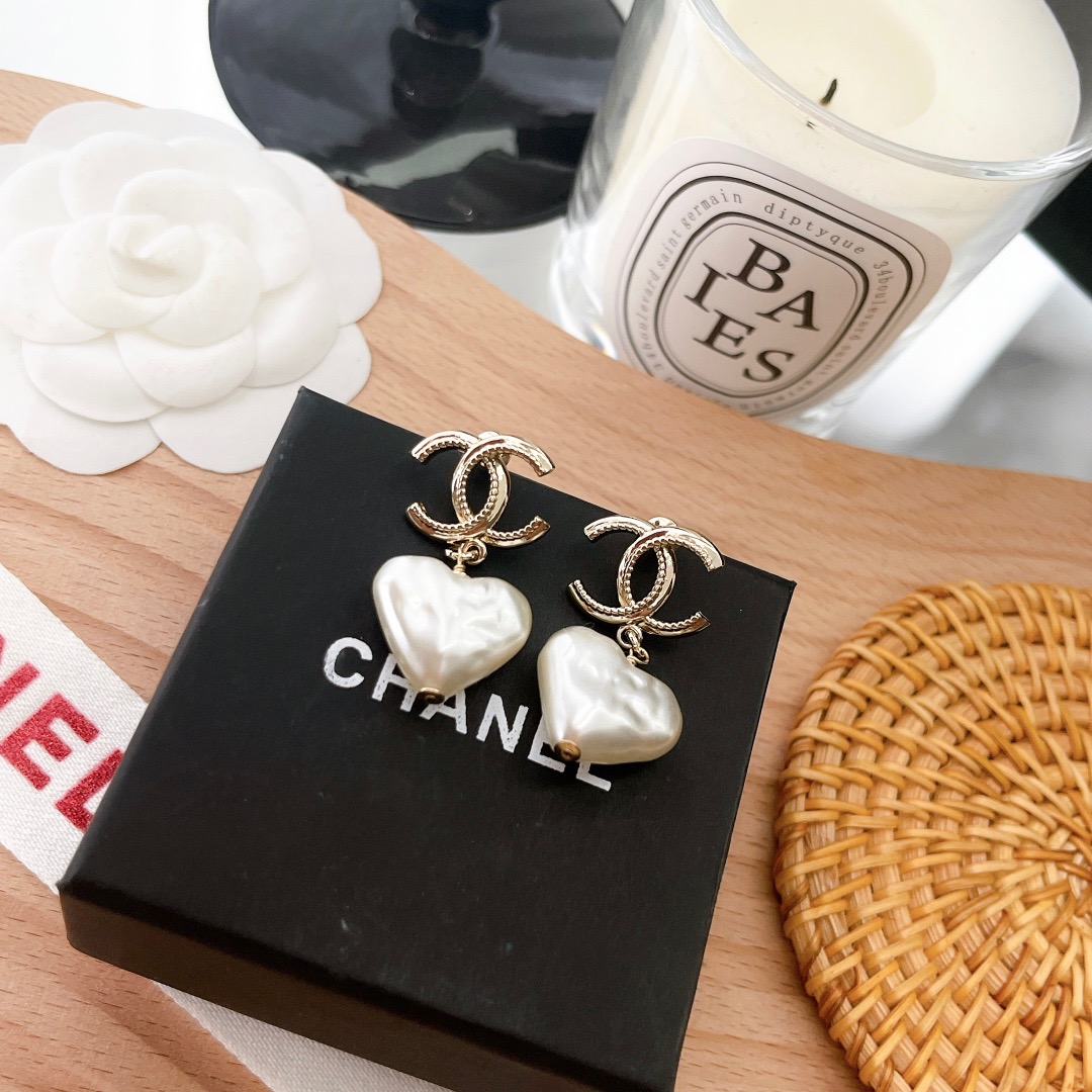 シャネル ピアス ハートパール CHANEL パールピアス ココマーク Chanel