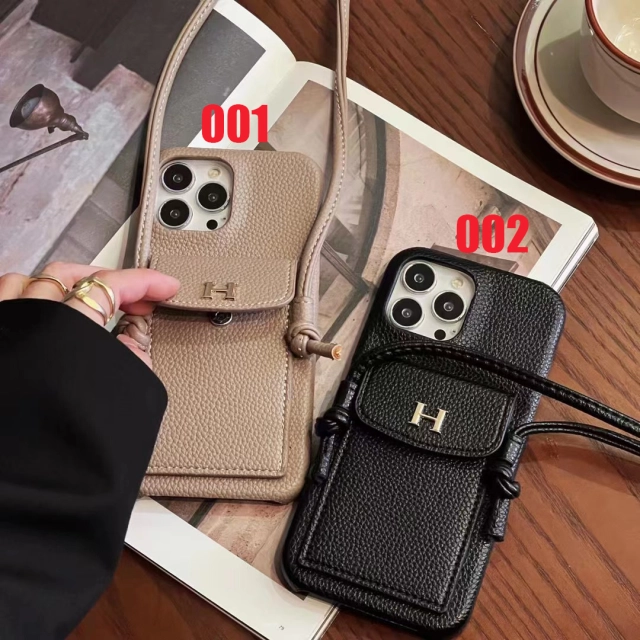 エルメス iPhone13Pro/13ProMaxケース ショルダースマホケース HERMES 
