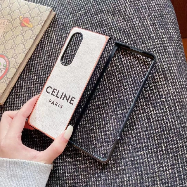セリーヌ Galaxy Z Fold3/Z Fold 2ケース ヒョウ柄 CELINE Galaxy Z Flip 3ケース トリオンフ柄 Celine ギャラクシーフリップ3 カバー レオパード ロゴプリント 折り畳みスマホカバー お洒落 エレガント 全4色