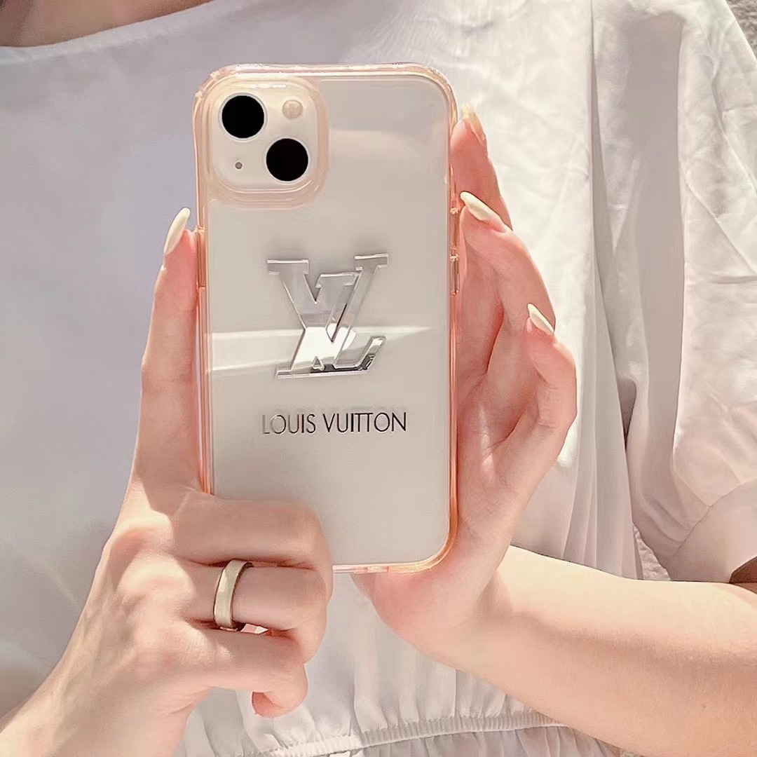ルイヴィトン iPhone13ProMax/13Proケース 鏡デザイン ロゴ付き LV