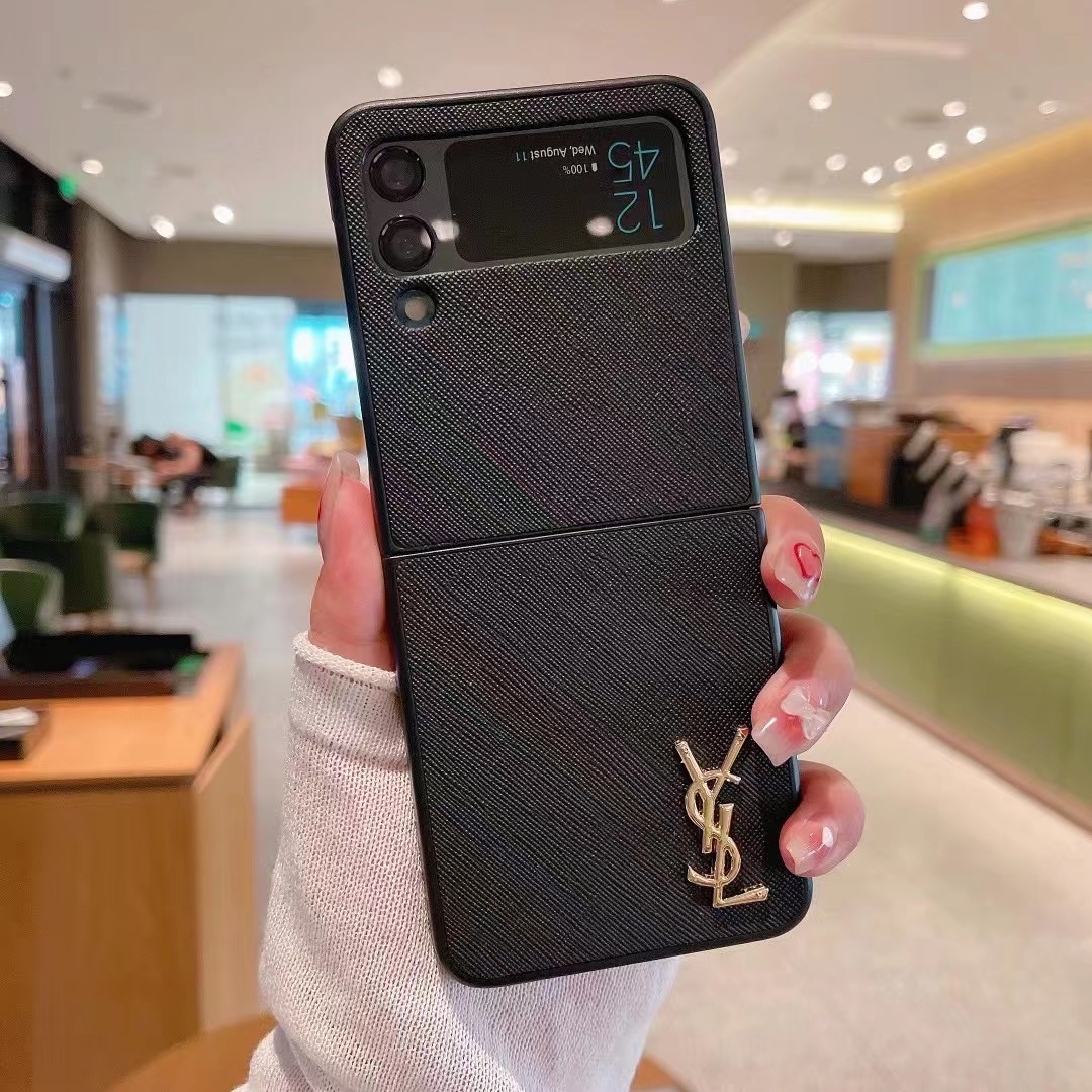 サンローラン Galaxy Z Fold3ケース ロゴ付き YSL Galaxy Z Flip3 