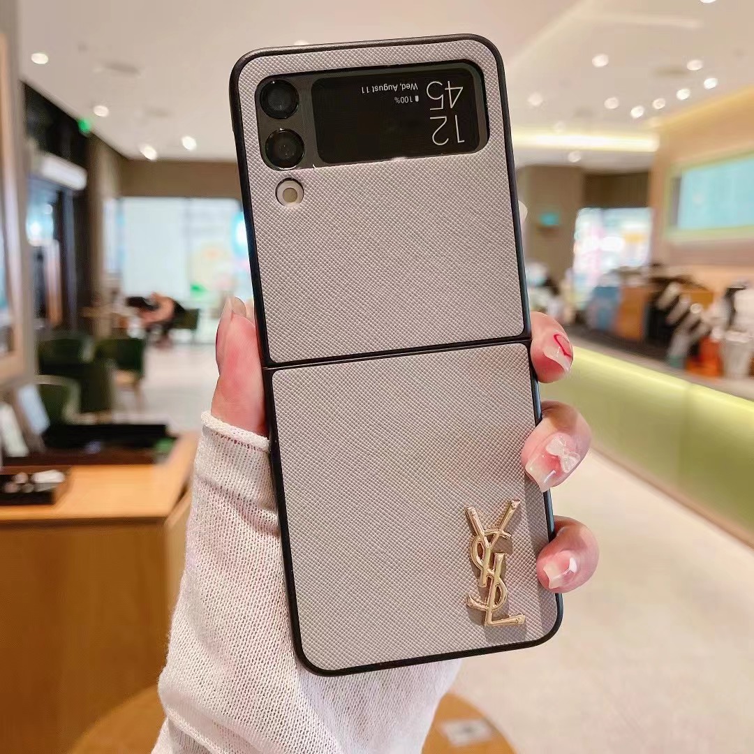 サンローラン Galaxy Z Fold3ケース ロゴ付き YSL Galaxy Z Flip3 