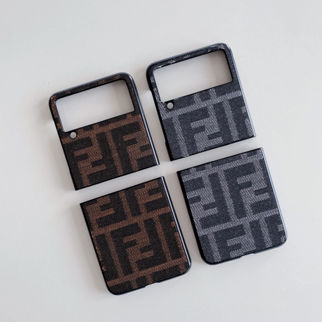 フェンディ Galaxy Z Fold3ケース 定番 FFロゴ FENDI Galaxy Z Flip3ケースセレブ愛用 Fendi Galaxy Z Fold2ケース シンプル fendi ギャラクシー Z Flip3 5Gカバー 二つ折り グレー ブラウン 二色 オシャレ