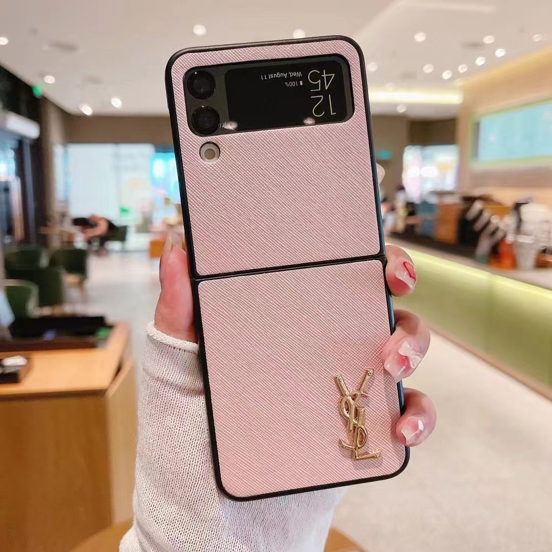 サンローラン Galaxy Z Fold3ケース ロゴ付き YSL Galaxy Z Flip3