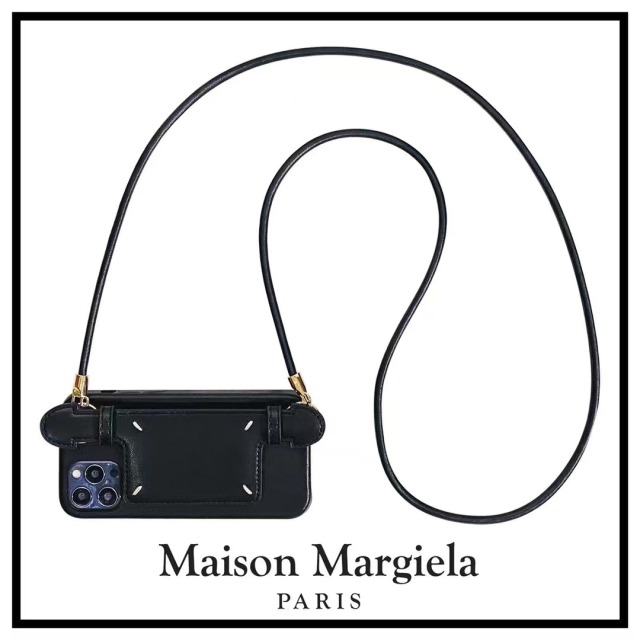 メゾン マルジェラ iPhone13Proケース ショルダースマホケース 4ステッチ Margiela iPhone13ProMaxケース ベルト付き Maison Margiela iPhone12ProMaxケース チェーンストラップ付き 定番 シンプル 2Way 全5色