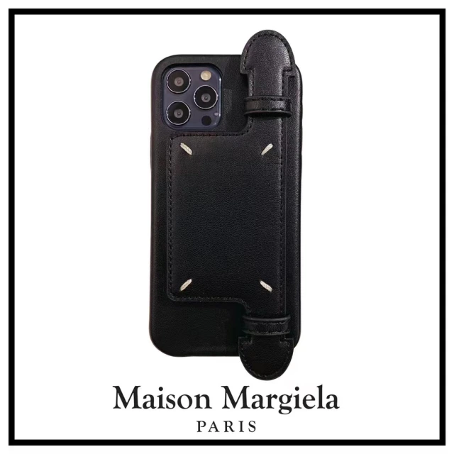 メゾン マルジェラ iPhone13Proケース お手持ちベルト付き 4ステッチ マルジェラ iPhone13ProMaxケース 芸能人愛用 Maison Margiela アイフォン12ProMaxケース バンド付き お洒落 シンプル 個性的 全5色