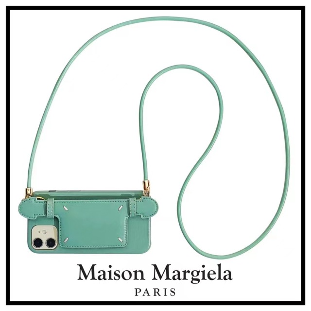 メゾン マルジェラ iPhone13Proケース ショルダースマホケース 4ステッチ Margiela iPhone13ProMaxケース ベルト付き Maison Margiela iPhone12ProMaxケース チェーンストラップ付き 定番 シンプル 2Way 全5色