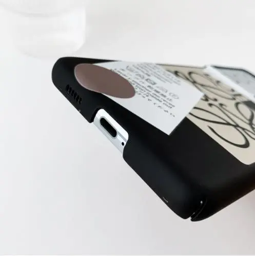 ロエベ Galaxy S22Ultraケース ラベルタイプ LOEWE Galaxy S22 Plusケース アナグラムロゴ Loewe Galaxy S21 Plusケース 個性的 Galaxy S21Ultra S20Plus S10ケース ファッション 新作 ブランド 黒 ハードケース