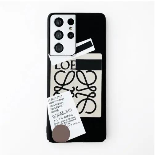 ロエベ Galaxy S22Ultraケース ラベルタイプ LOEWE Galaxy S22 Plusケース アナグラムロゴ Loewe Galaxy S21 Plusケース 個性的 Galaxy S21Ultra S20Plus S10ケース ファッション 新作 ブランド 黒 ハードケース