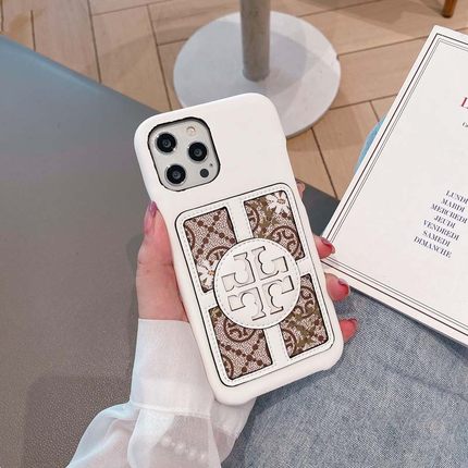 トリーバーチ iPhone15/14/13Proケース ロゴ付き 定番 Tory Burch