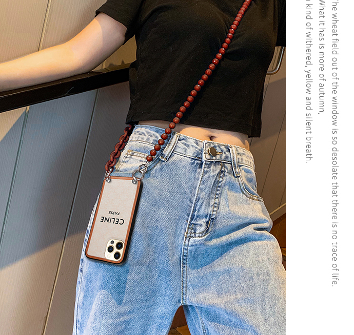 セリーヌ iPhone13ProMax/13Pro/13ケース ショルダースマホケース