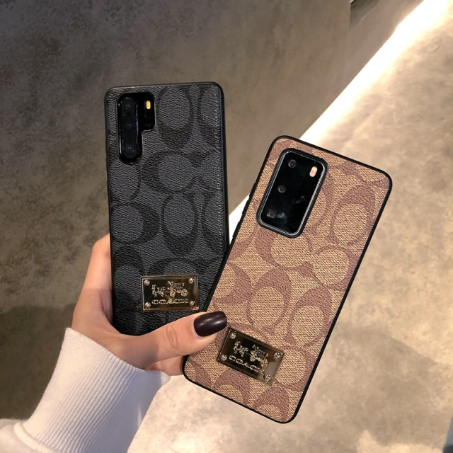 コーチ Galaxy S22 Ultraケース シグネチャー柄 COACH Galaxy S21ウルトラケース ロゴ金具付き Coach Galaxy S21Plusケース 高級感 Galaxy S10Plusケース レディース メンズ お洒落 クラシクス 全3色