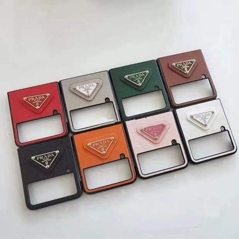PRADA プラダ　ケース プラダ Galaxy Z Flip3/Z Fold3/Z Fold2ケース 三角ロゴ付き PRADA