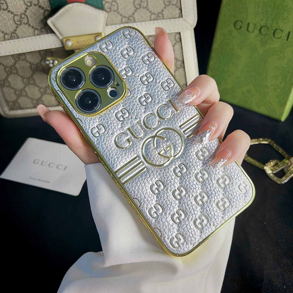 GUCCI iPhone13Proケース メッキ風