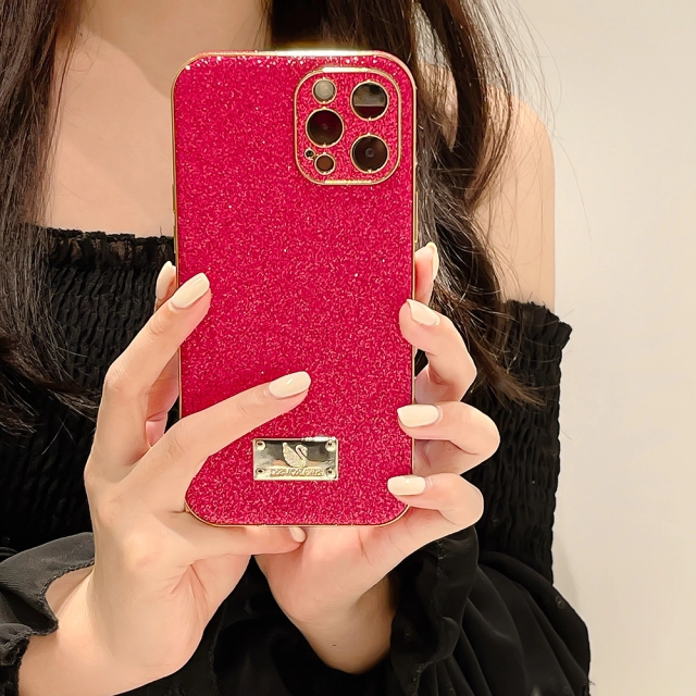 スワロフスキー iPhone13Pro/13ProMaxケース キラキラ SWAROVSKI ロゴ付き