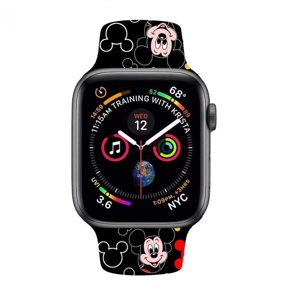 ミッキーマウス Apple Watch 時計ベルト・替えバンド 45mm ディズニー