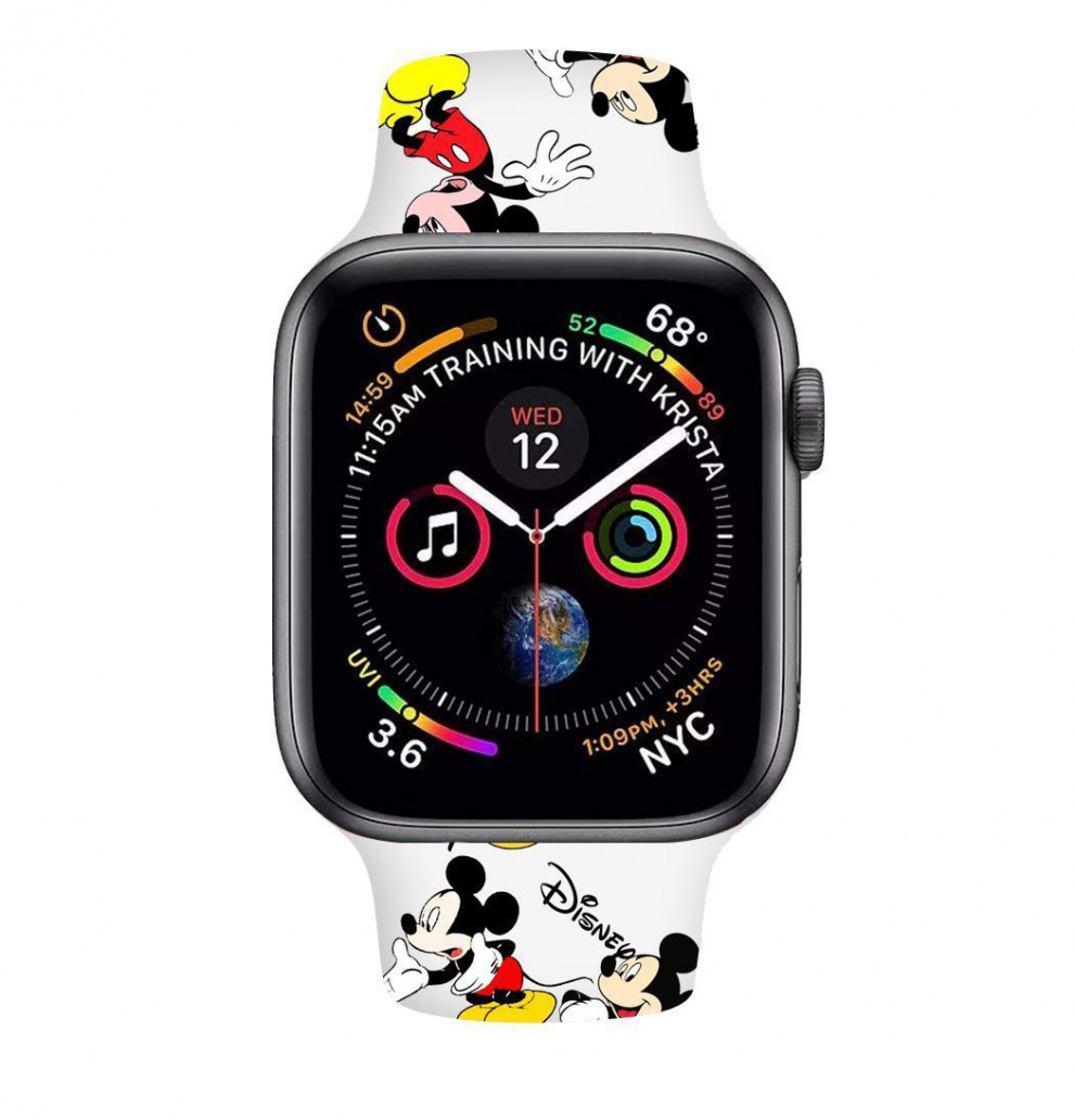 ミッキーマウス Apple Watch 時計ベルト・替えバンド 45mm ディズニー