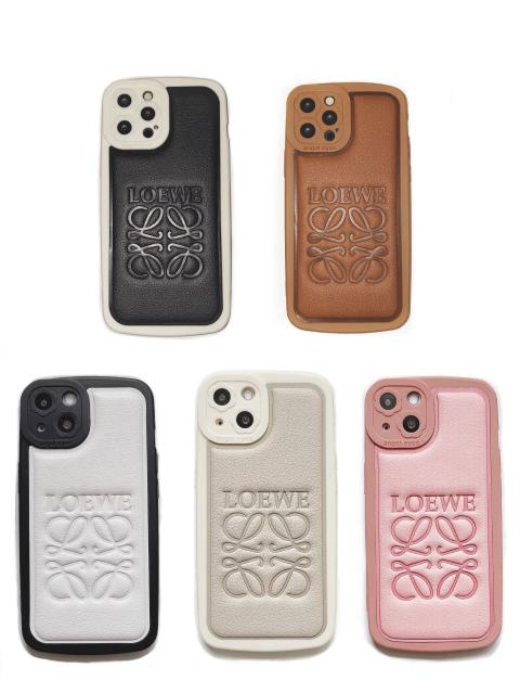 ロエベ iPhone14Proケース アナグラムロゴ LOEWE iPhone 14 Plusケース 型押し Loewe iPhone13 ProMaxカバー 大人可愛い loewe アイフォン12 Proケース エンボス加工 シンプル カメラ保護 カジュアル 全5色