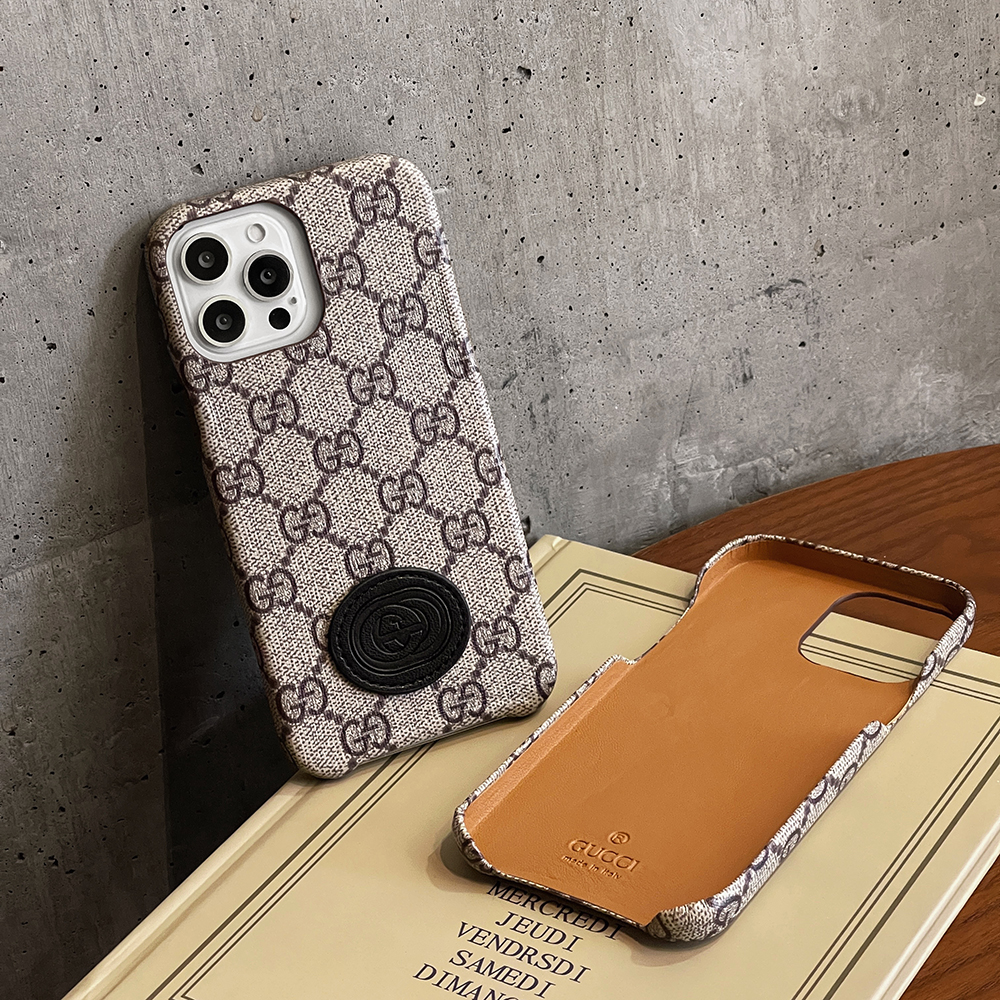 グッチ iPhone15 Pro/14Proケース GGロゴ付き GUCCI iPhone15/14