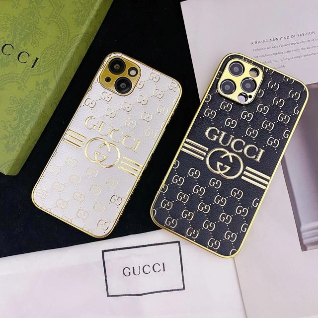 グッチ iPhone15/14ProMaxケース メッキ風 GUCCI iPhone15 Pro/14 Pro  