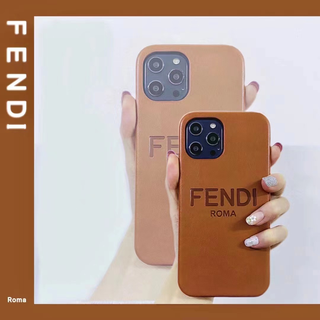 Fendi アイフォン 14Plusケース エンボス加工