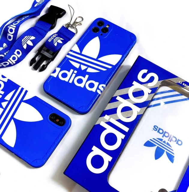 Adidas iPhone14 ProMaxケース ロゴプリント