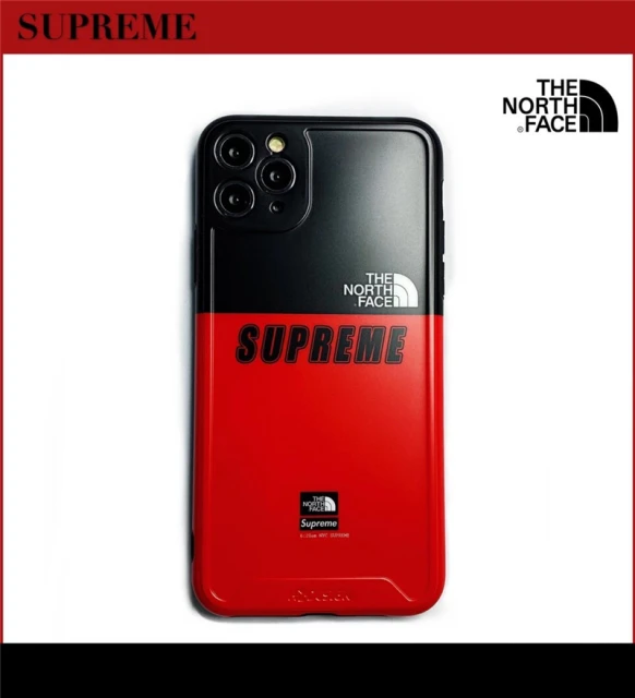 ノースフェイス ｘ シュプリーム iPhone 14Plusケース カラースプライス