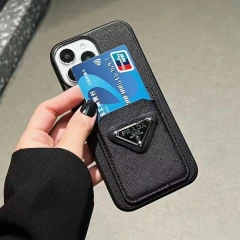 プラダ iPhone15 Pro/14Proケース カードポケット付き PRADA iPhone15 