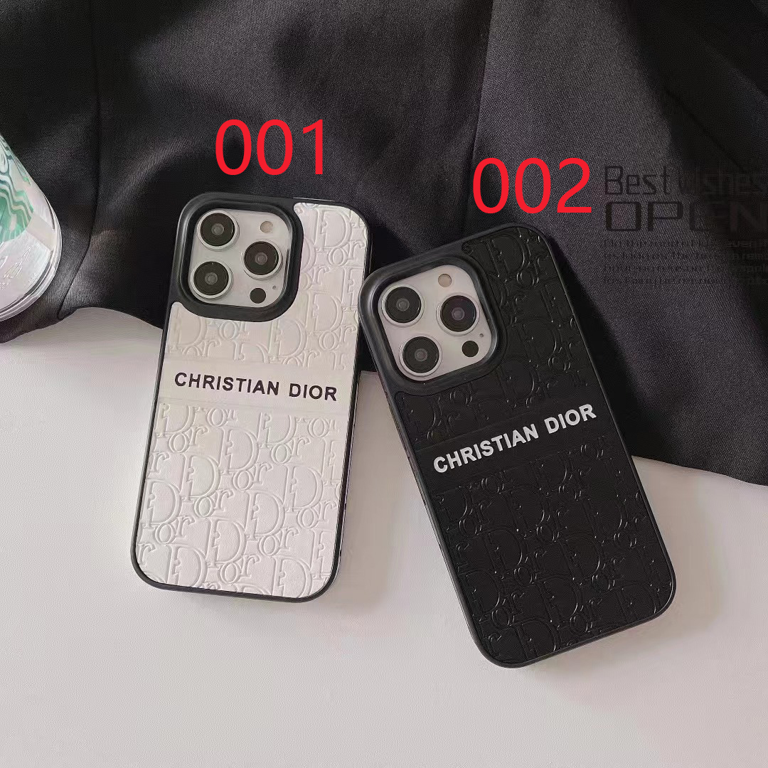 クリスチャンディオール iPhone11 Proケース レディディオール 黒 革