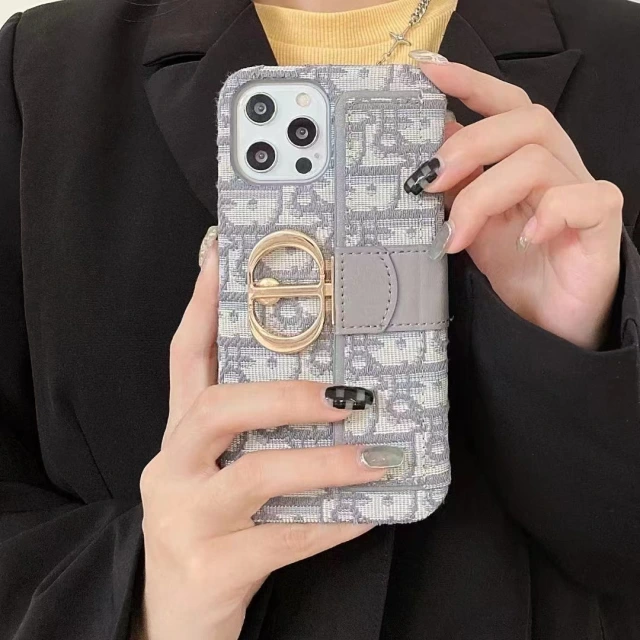 dior  iPhone14カバー カードポケット付き