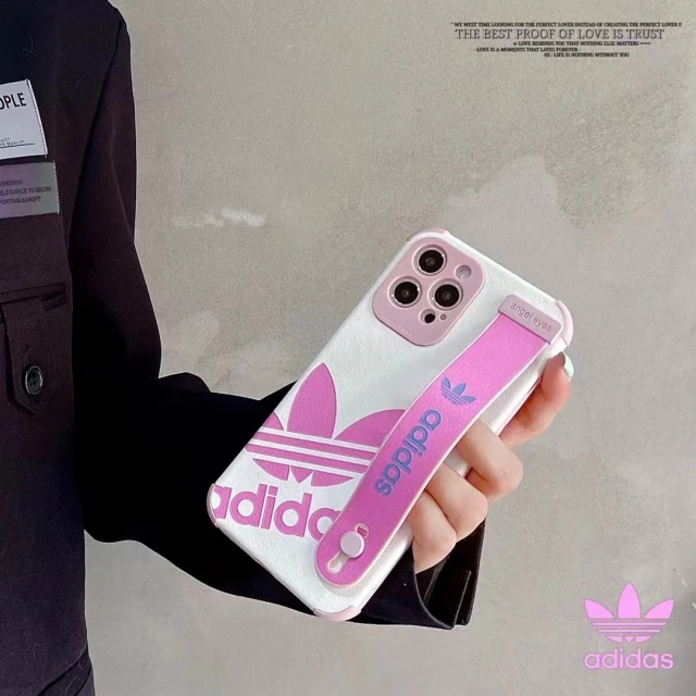 ADIDAS iPhone14 Plusケース ロゴ付き