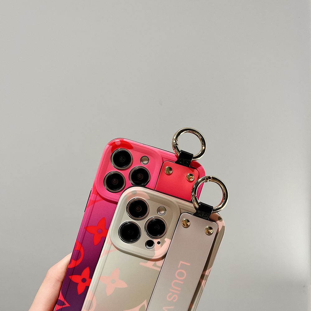 ヴィトン iPhone15/14Proケース ベルト付き グラデーション LV