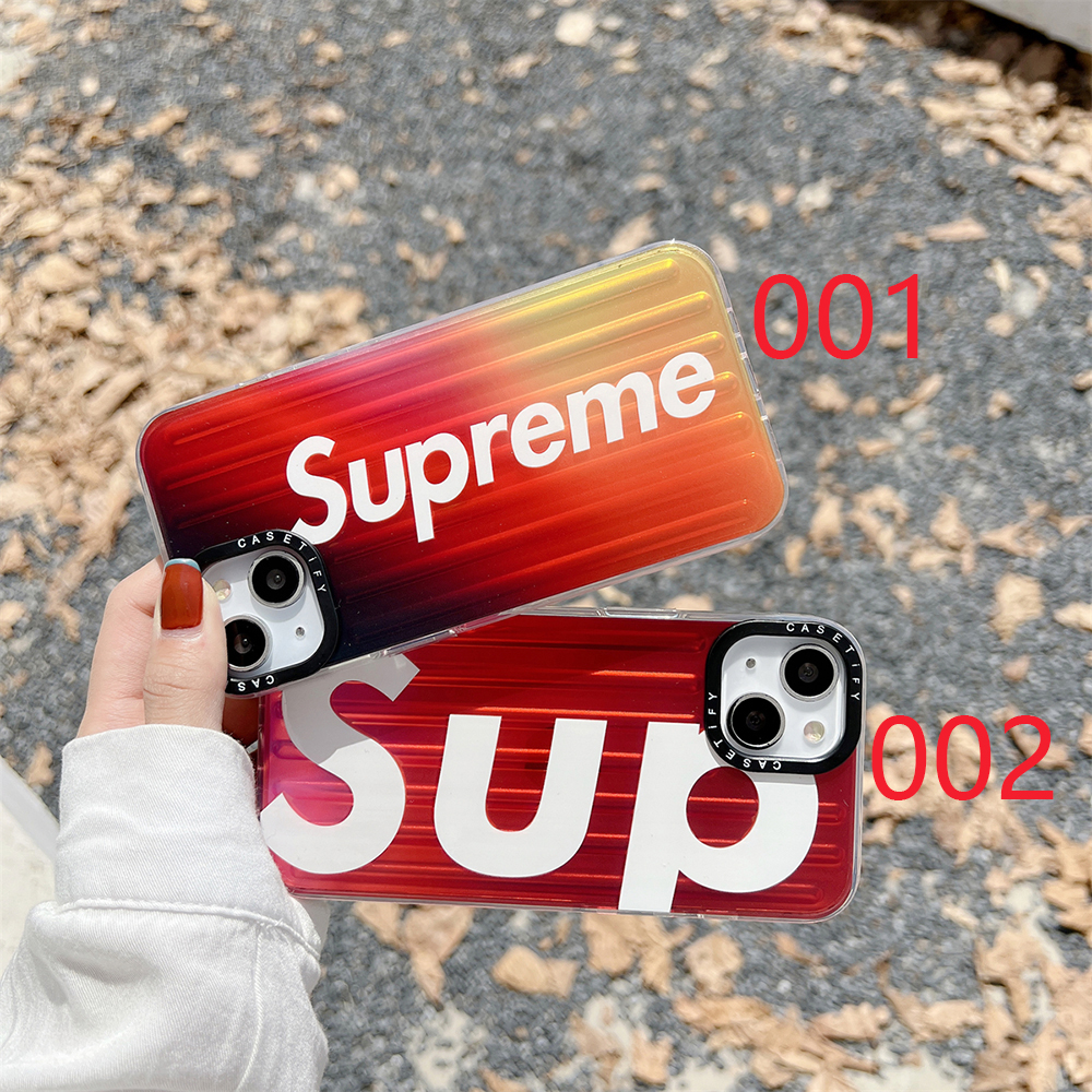 シュプリーム iPhone15 Pro/14 Proケース レーザー SUPREME iPhone15