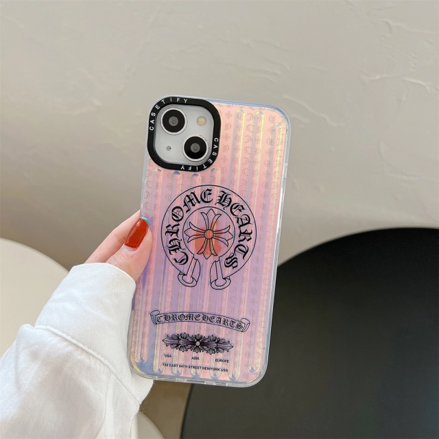 クロムハーツ iPhone15 Pro/14ProMaxケース レーザー CHROME HEARTS 