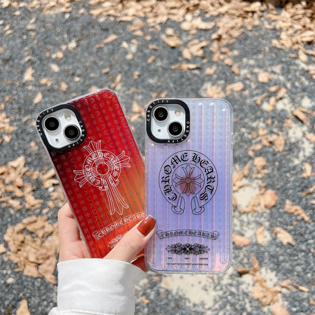 クロムハーツ iPhone15 Pro/14ProMaxケース レーザー CHROME HEARTS 
