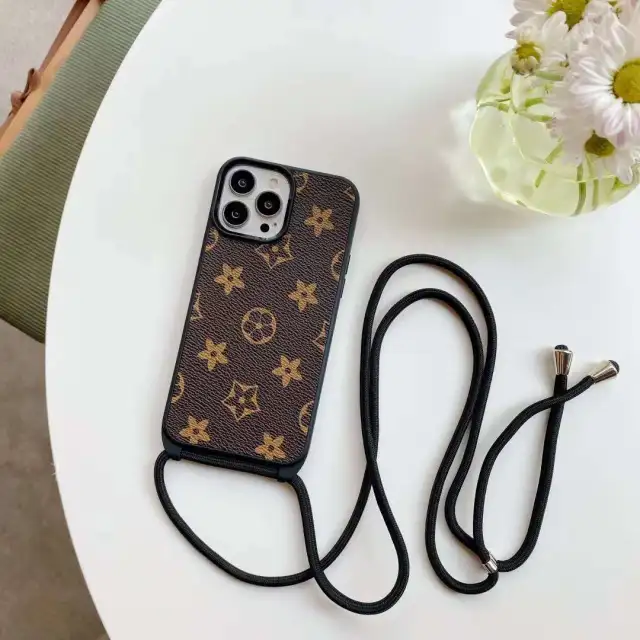 ヴィトン iPhone15 Pro/14Proケース チェーンストラップ付き LV 