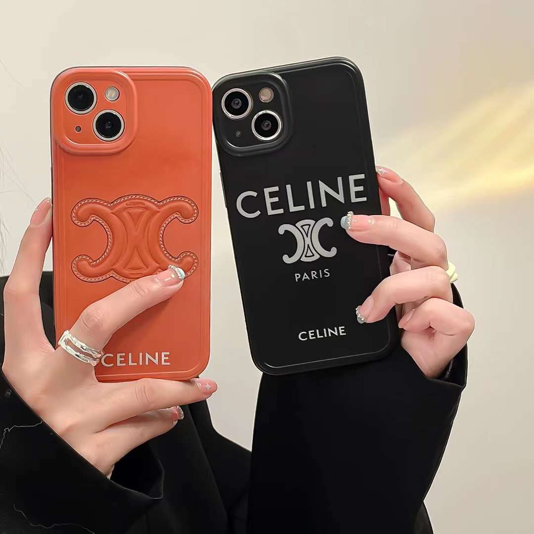 セリーヌ iPhone15 Pro/14 ProMaxケース トリオンフロゴ Celine