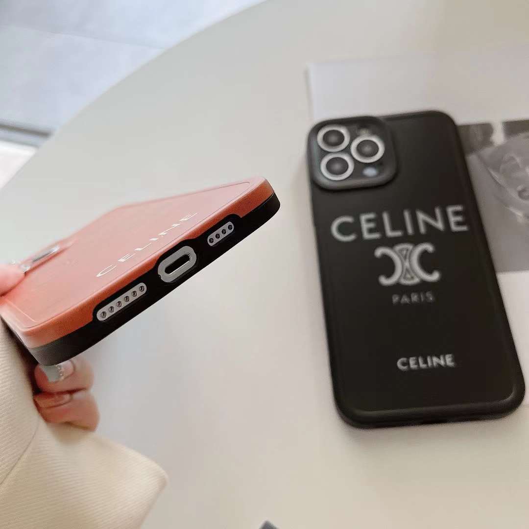 セリーヌ iPhone15 Pro/14 ProMaxケース トリオンフロゴ Celine