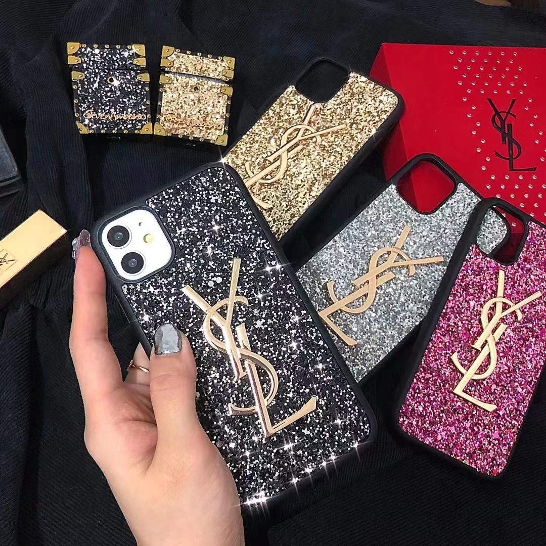 YSL iPhone14ProMaxケース ロゴ付き