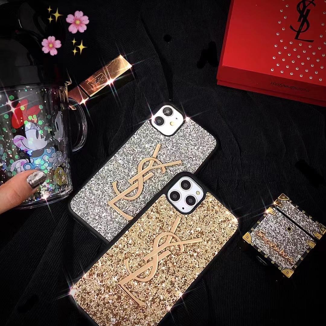 YSL iPhone14Proケース ロゴ付き