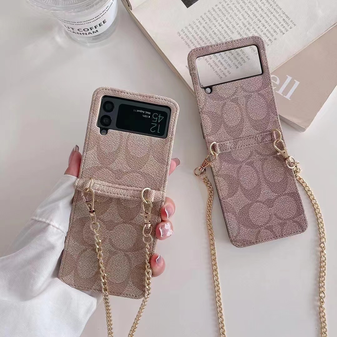 コーチ Galaxy Z Flip4 Flip5ケース ショルダースマホケース COACH