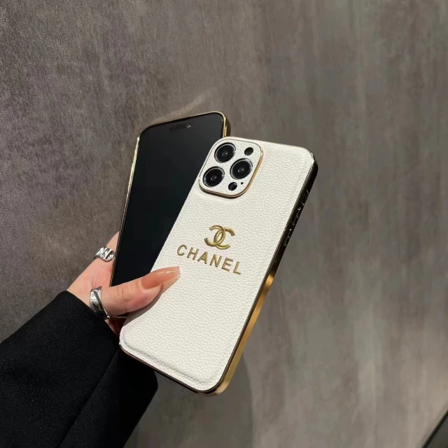 CHANEL iPhone14 ProMaxケース 刺繍ロゴ