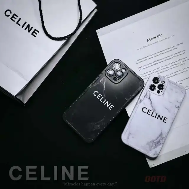 セリーヌ iPhone14 ProMaxケース 大理石柄