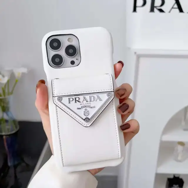 PRADA iPhone 14 Plusケース カードポケット付き