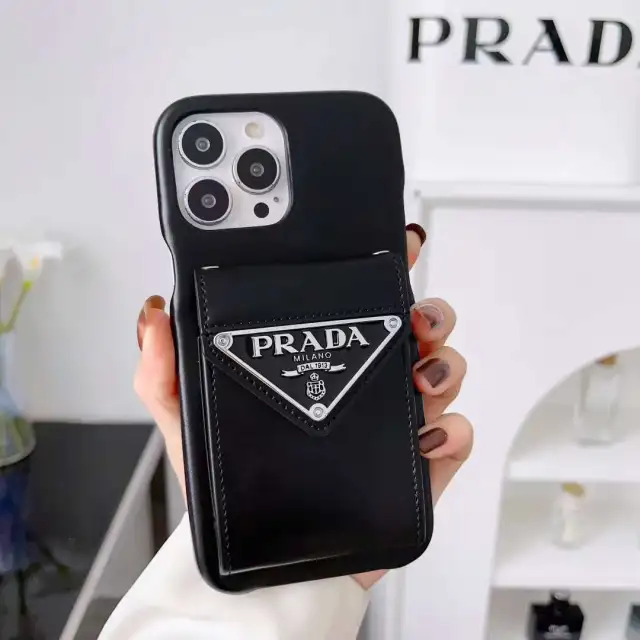 PRADA iPhone 14 Plusケース カードポケット付き