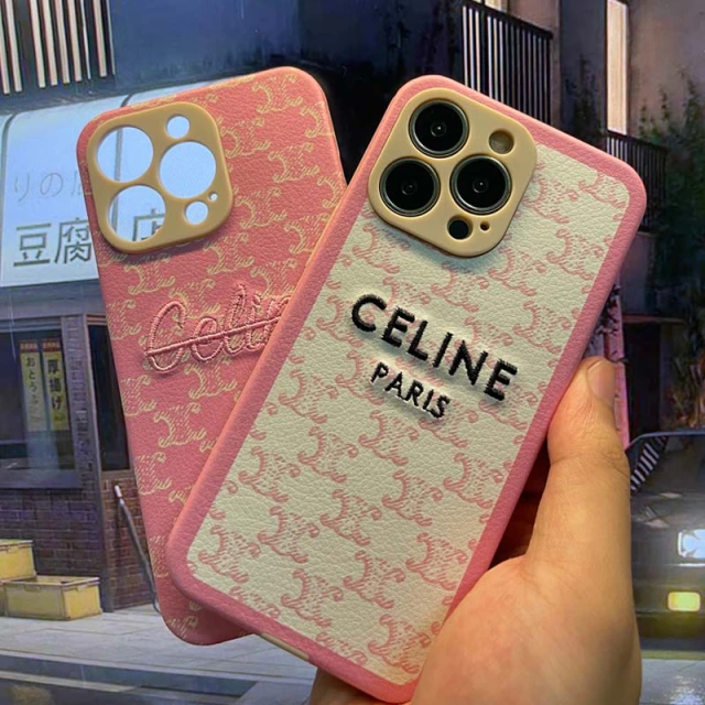 CELINE iPhone13 Proケース ピンク