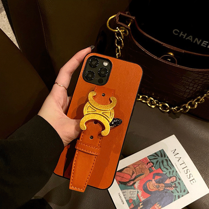 CELINE iPhone14 ProMaxケース ロゴ金具付き