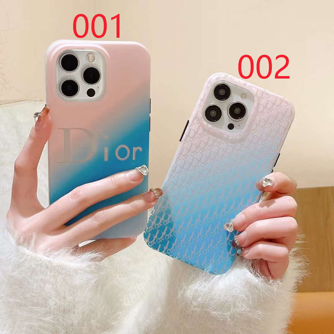 ディオール iPhone14 Plus/14 Proケース トロッター柄 カラフル Dior