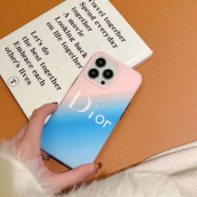 ディオール iPhone15 Pro/14 Plusケース トロッター柄 カラフル Dior  