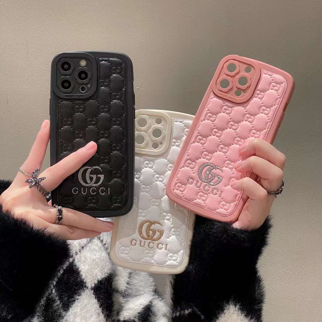 Gucci iPhone14 Plusケース ロゴ付き